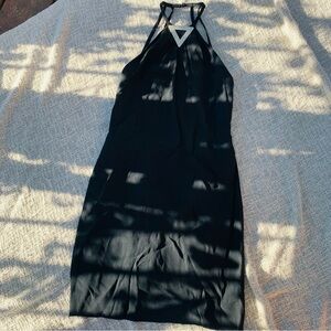Elegant Black Vintage Halter Dress